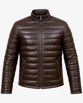 Bolzano – Men’s Dark Brown Quilted Leather Jacket